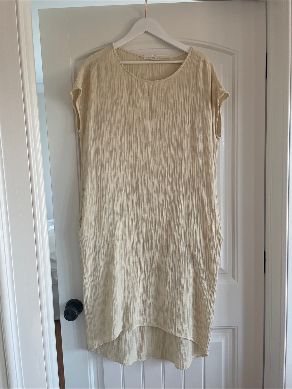 Filosofia Relaxed Cream Linen Dress